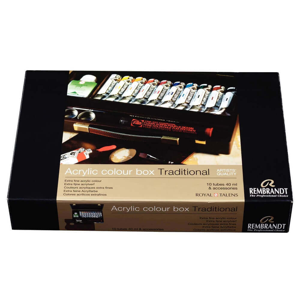Royal Talens REMBRANDT Acrylic colour wooden box set Traditional